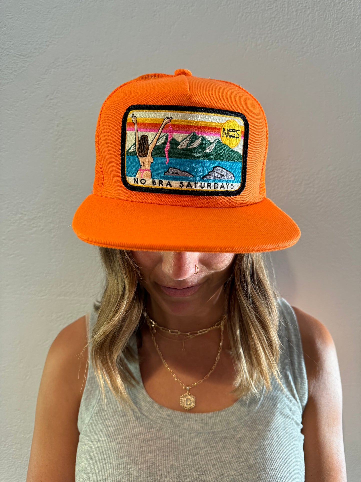 Orange Patch Hat