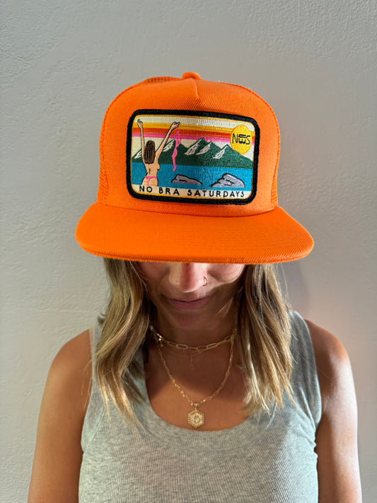 Orange Patch Hat